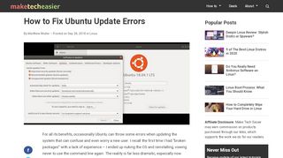 
                            11. How to Fix Ubuntu Update Errors - Make Tech Easier