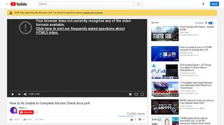 
                            10. How to fix Unable to Complete Version Check error ps4 - YouTube