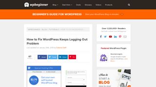 
                            8. How to Fix WordPress Keeps Logging Out Problem - WPBeginner