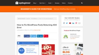 
                            4. How to Fix WordPress Posts Returning 404 Error - WPBeginner