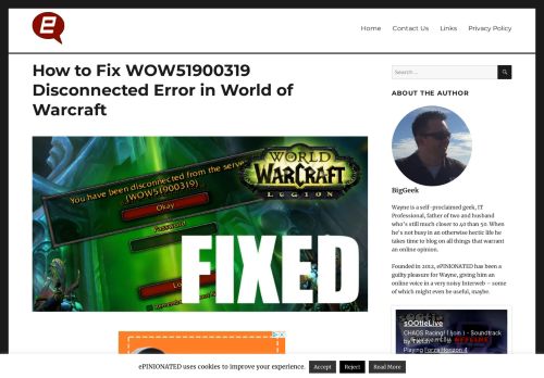 
                            7. How to Fix WOW51900319 Disconnected Error in World of Warcraft ...