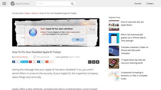 
                            5. How To Fix Your Disabled Apple ID Today! - AppleToolBox