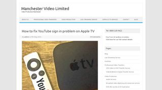 
                            7. How to fix YouTube sign in problem on Apple TV – Manchester Video ...