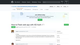 
                            2. How to Flask web app with AD Auth · Issue #71 · AzureAD/azure ...