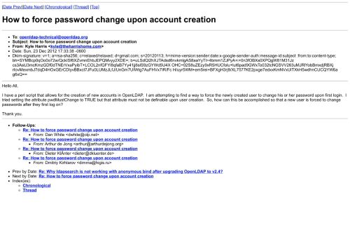 
                            4. How to force password change upon account creation - OpenLDAP