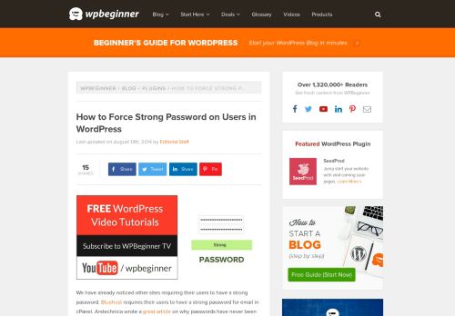 
                            8. How to Force Strong Password on Users in WordPress - WPBeginner