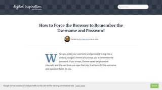 
                            4. How to Force the Browser to Remember Password and Website Login