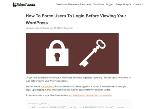 
                            3. How To Force Users To Login Before Viewing Your WordPress • Tricks ...