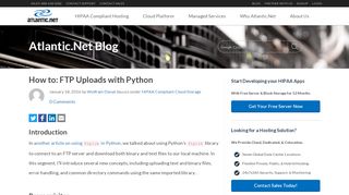 
                            11. How to: FTP Uploads with Python | Atlantic.Net