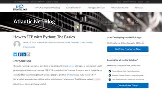 
                            10. How to FTP with Python: The Basics | Atlantic.Net