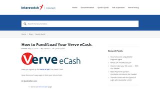 
                            7. How to Fund/Load Your Verve eCash. – InterSwitch Connect