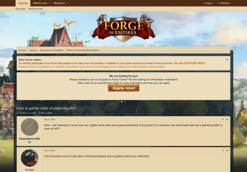 
                            4. How to gather stats of players/guild? | Forge of Empires Forum