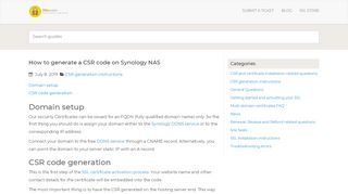 
                            7. How to generate a CSR code on Synology NAS – HelpDesk | SSLs.com