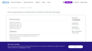 
                            4. How to generate a minidump for crashes with SecureLogin