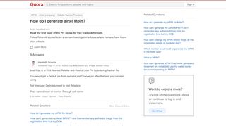 
                            11. How to generate airtel Mpin - Quora