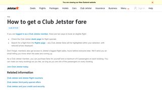 
                            9. How to get a Club Jetstar fare | Jetstar