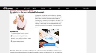 
                            8. How to Get a Corporate LinkedIn Account - Small Business - Chron ...