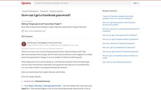 
                            12. How to get a Facebook password - Quora