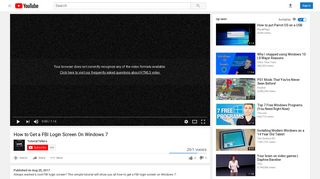
                            1. How to Get a FBI Login Screen On Windows 7 - YouTube