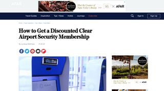 
                            10. How to Get a Free, Three-Month CLEAR Membership | AFAR