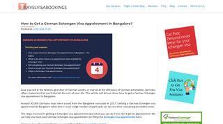 
                            12. How to get a German Schengen visa appointment in Bangalore