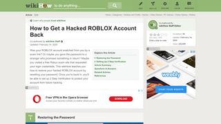 
                            11. How to Get a Hacked ROBLOX Account Back: 7 Steps (with Pictures)