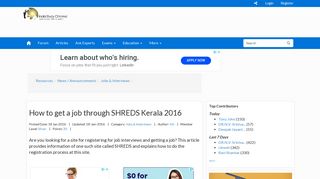 
                            8. How to get a job through SHREDS Kerala 2016 - India Study Channel