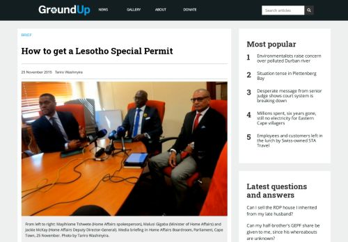 
                            7. How to get a Lesotho Special Permit | GroundUp