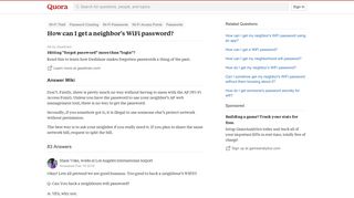 
                            11. How to get a neighbor's WiFi password - Quora