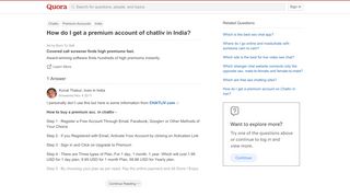 
                            8. How to get a premium account of chatliv in India - Quora