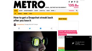 
                            12. How to get a Snapchat streak back after you lose it | Metro News