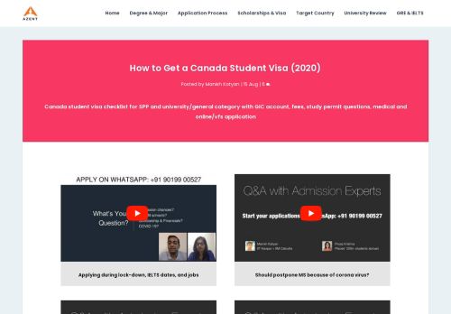 
                            13. How to Get a Student Visa for Canada? | Admission Table – ...