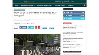 
                            6. How to get a Summer Internship in JP Morgan? | Student Resource ...