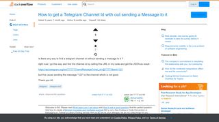 
                            11. How to get a Telegram Channel Id with out sending a ...