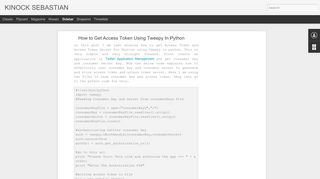 
                            13. How to Get Access Token Using Tweepy In Python - kinock sebastian