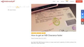 
                            10. How to get an NBI Clearance faster - WorkAbroad