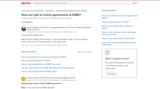 
                            12. How to get an online appointment at AIIMS - Quora