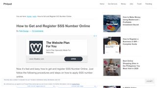 
                            6. How to Get and Register SSS Number Online - Philpad