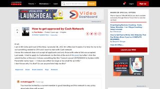 
                            6. How to get approved by Cash Network | Warrior Forum - The #1 ...