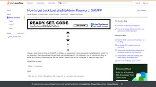 
                            2. How to get back Lost phpMyAdmin Password, XAMPP - Stack Overflow