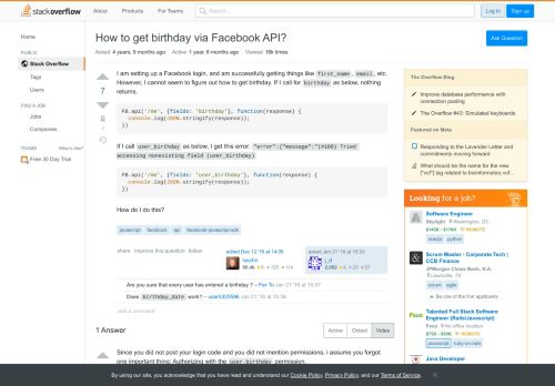 
                            1. How to get birthday via Facebook API? - Stack Overflow