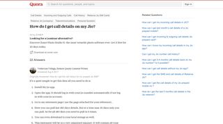 
                            4. How to get call details on my Jio - Quora