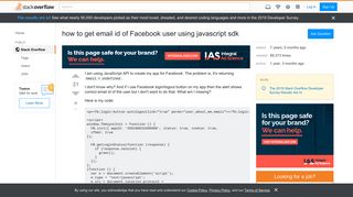 
                            12. how to get email id of Facebook user using javascript sdk - Stack ...