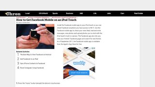 
                            6. How to Get Facebook Mobile on an iPod Touch | Chron.com