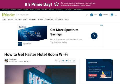 
                            13. How to Get Faster Hotel Room Wi-Fi - Lifehacker
