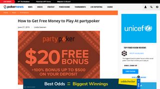 
                            7. How to Get Free Money to Play At partypoker | PokerNews