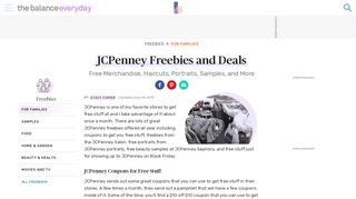 
                            8. How to Get Free Stuff and Great Deals at JCPenney