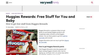 
                            5. How to Get Free Stuff From Huggies Rewards - Verywell Family