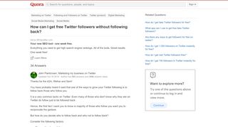 
                            3. How to get free Twitter followers without following back - Quora