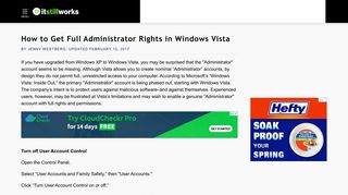 
                            10. How to Get Full Administrator Rights in Windows Vista | It Still Works